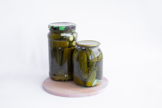 fermented vegetables in jars