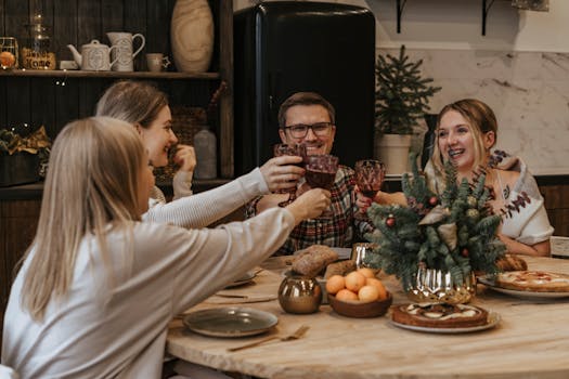 happy family enjoying seasonal meal